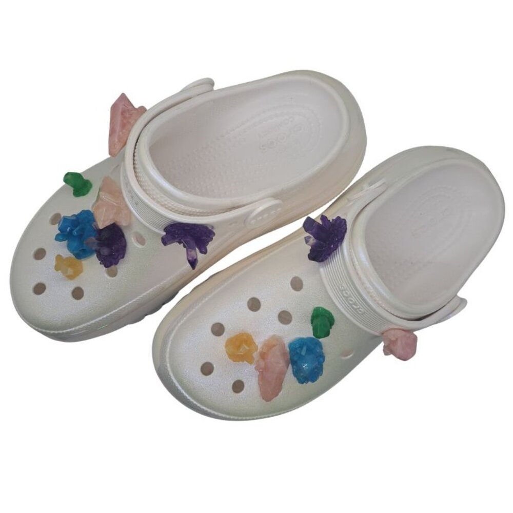 Crocs Lil Nas X Mega Crush Clogs iridescent with crystal Jibbitz charms Unisex - Picture 3 of 10